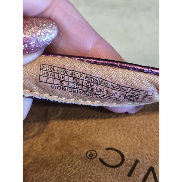 Vionic Women's Dillon Croc Toe Post Metallic Purple | 7 Supportive Sandals EUC - Picture 7 of 9